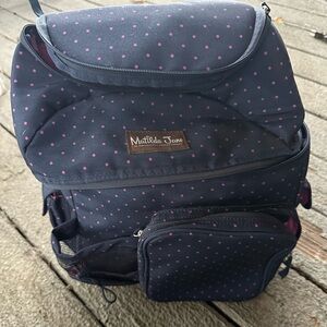 Matilda Jane Navy Purple Polka Dot Cooler Backpack